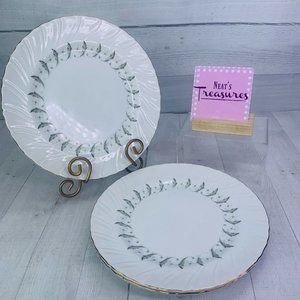 Vintage Royal M By Yamaka Japan DELMAR Gold Trim Swirl China Dinner Plates Set 3